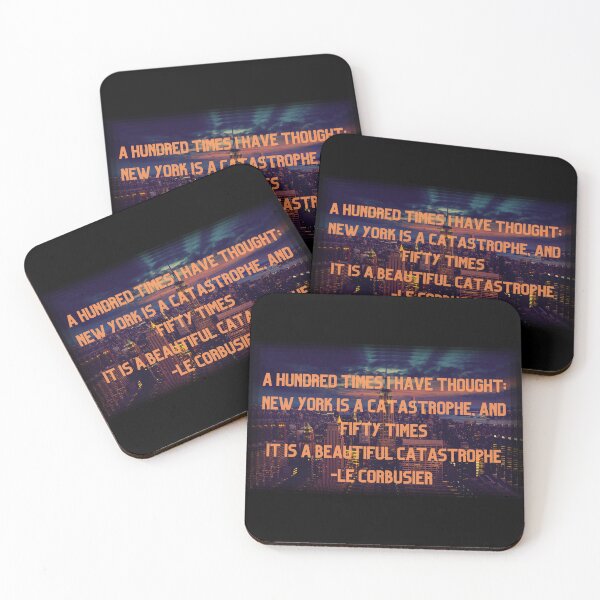 Item preview, Le corbusier thought about New York city, classy New York quotes, new york skyline view gift designed and sold by kerimbayram.