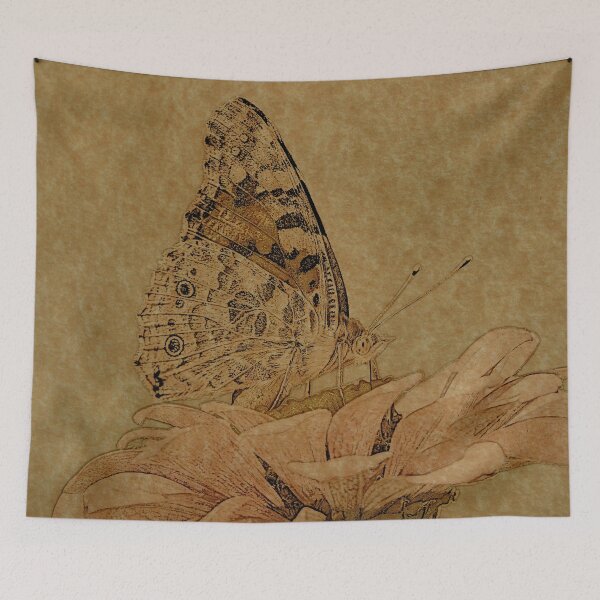 Item preview, Gorgeous Butterfly on Pink Flower designed and sold by ClownFishArts.