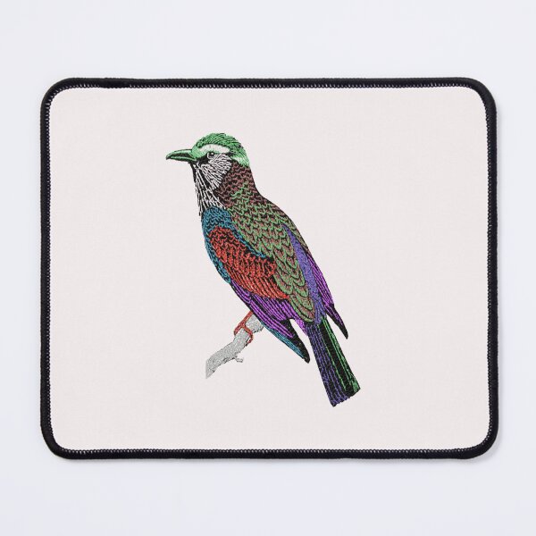 Item preview, Machine embroidery, Embroidered Bird Roufus, Stitch crafting, unique embroidered art designed and sold by RudolphBarnard.