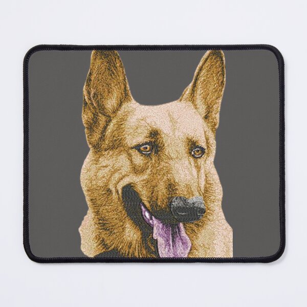 Item preview,  Machine embroidery, Embroidered German Shepherd, Alsatian, Stitch crafting, unique embroidered art designed and sold by RudolphBarnard.