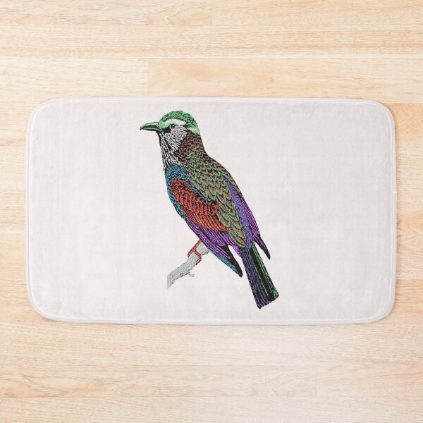 Item preview, Machine embroidery, Embroidered Bird Roufus, Stitch crafting, unique embroidered art designed and sold by RudolphBarnard.