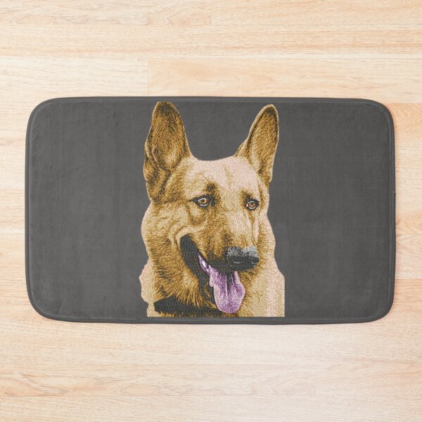 Item preview,  Machine embroidery, Embroidered German Shepherd, Alsatian, Stitch crafting, unique embroidered art designed and sold by RudolphBarnard.