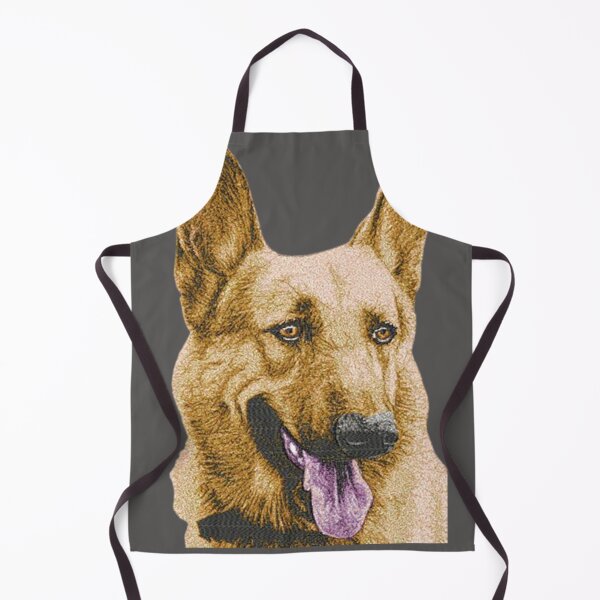 Item preview, Machine embroidery, Embroidered German Shepherd, Alsatian, Stitch crafting, unique embroidered art designed and sold by RudolphBarnard.