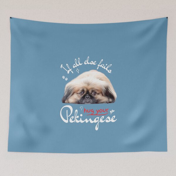 Item preview, If All Else Fails Hug Your Pekingese - Pekingese Dog Lover Fun Graphic - Fun Pekingese Gifts Classic T-Shirt designed and sold by PDesigns69.