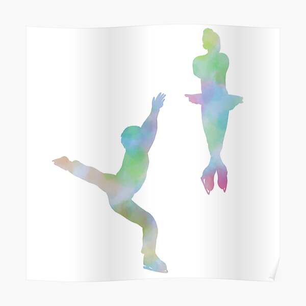 "Figure skating (throw jump)" Poster by BeckyMarie Redbubble