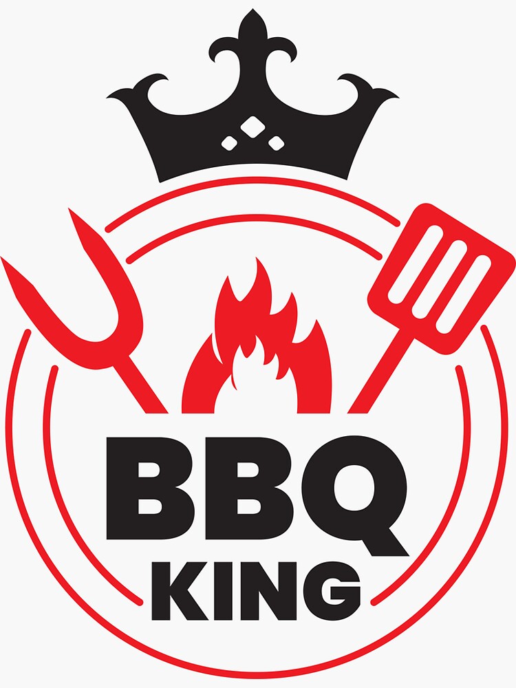 "BBQ King" Sticker by BENKEVADA Redbubble