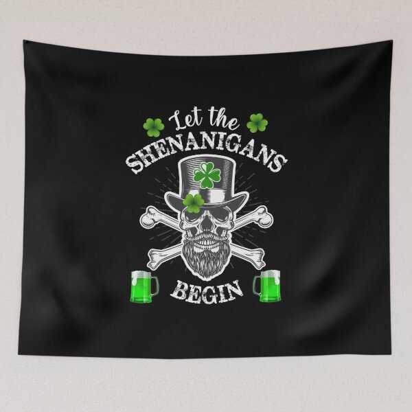 Item preview, Pirate St Patricks Day Skull Men Let The Shenanigans Begin designed and sold by milhesson33.