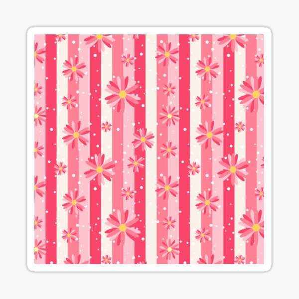 Item preview, Floral Flower with Dot and Strips  designed and sold by Shop-ArtGallery.
