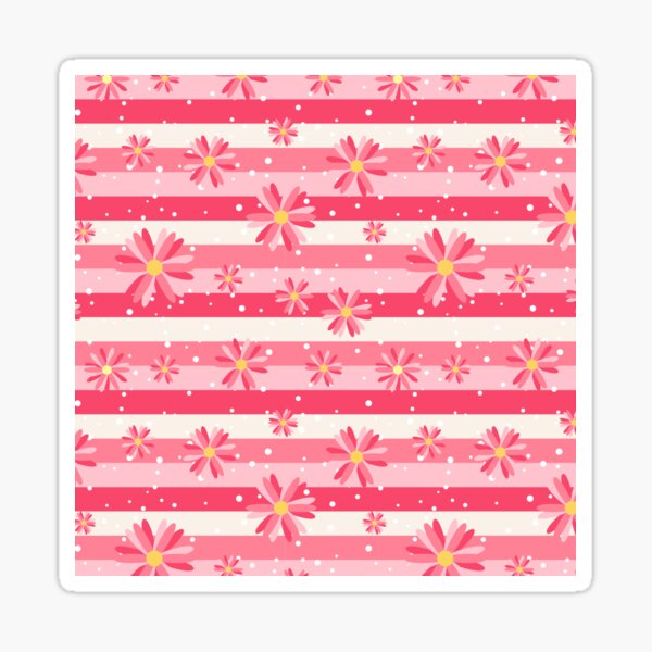 Item preview, Floral Flower with Dot and Strips  designed and sold by Shop-ArtGallery.