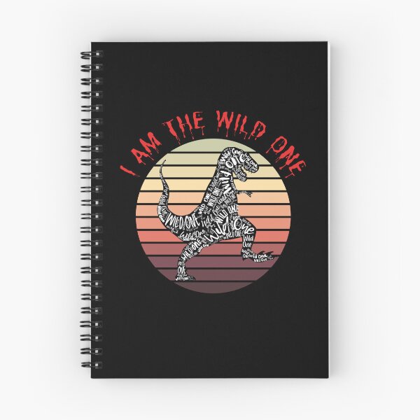 Item preview, I am the Wild One Retro Vintage Sunset T-Rex Dinosaur Silhouette Typography Bloody Red Fonts designed and sold by Cawaiico.
