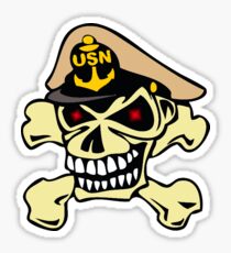 US Navy Chief Skull Sticker