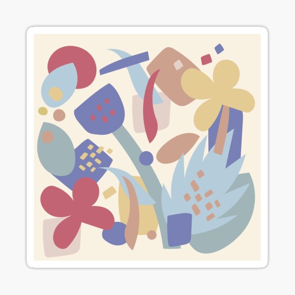 Floral Shapes Sticker