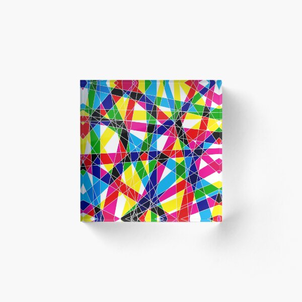 Fractured pattern Acrylic Block