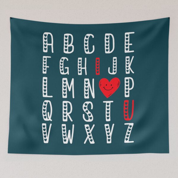 Item preview, Happy Valentine's Day Cute Retro Teacher Alphabet Graphic designed and sold by MuraJuliel.