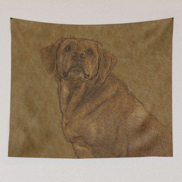 Item preview, Gorgeous Golden Retriever Line Art designed and sold by ClownFishArts.