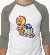 "DROID LOVE" POOTERBELLIES Men's Baseball ¾ T-Shirt