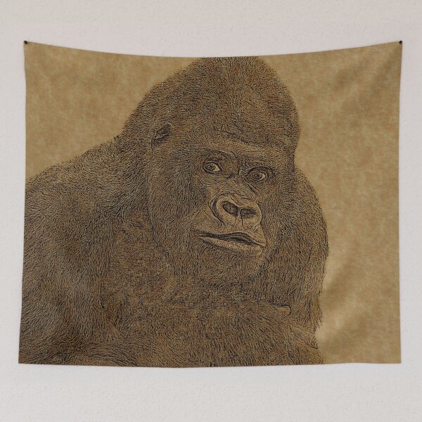 Item preview, Amazing Gorilla Line Art designed and sold by ClownFishArts.