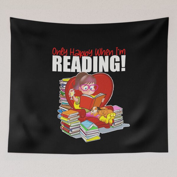 Item preview, Only Happy When I'm Reading! designed and sold by jimbairn.