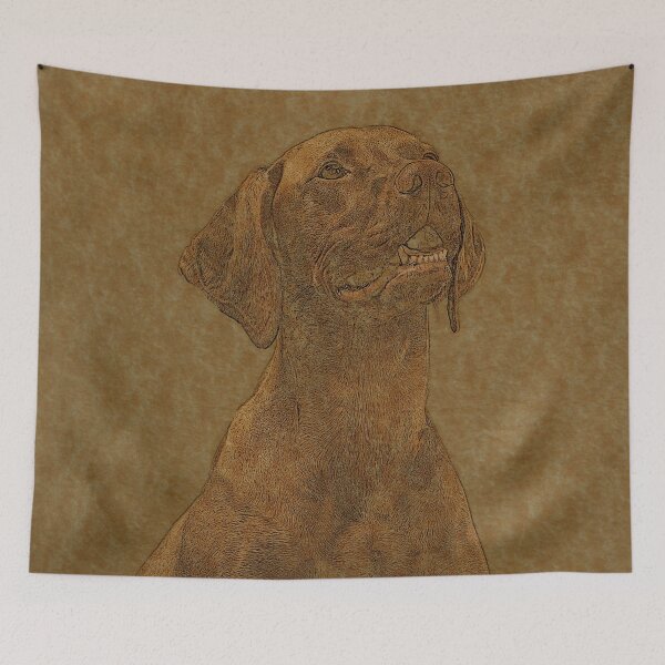 Item preview, Lovely Hungarian Hound Line Art designed and sold by ClownFishArts.