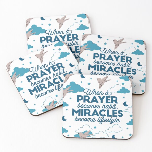 Item preview, Prayer and Miracles Quotes with Fairy Bird Flying Pattern designed and sold by FlinArt.
