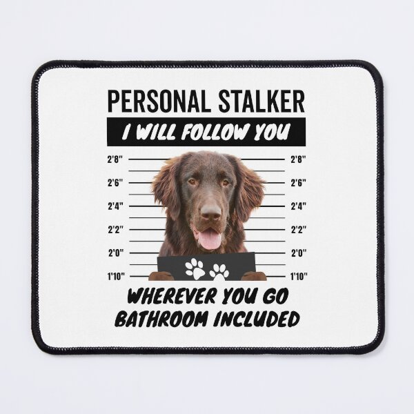 Item preview, Personal Stalker Dog – Brown Flat Coated Retriever designed and sold by More Cute Dogs.