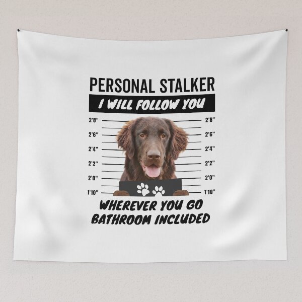 Item preview, Personal Stalker Dog – Brown Flat Coated Retriever designed and sold by More Cute Dogs.