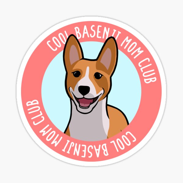 Cool Basenji Mom Club Sticker