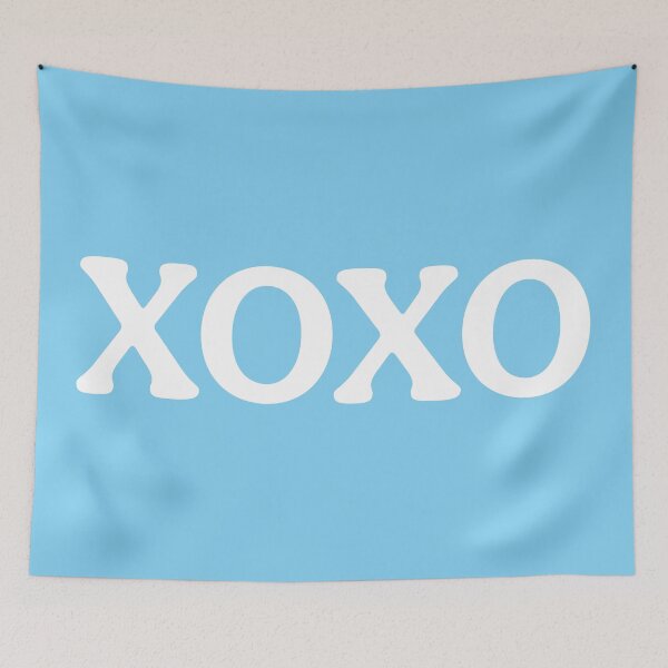 Item preview, Xoxo Print (White Light Blue) designed and sold by ToluaPrints.