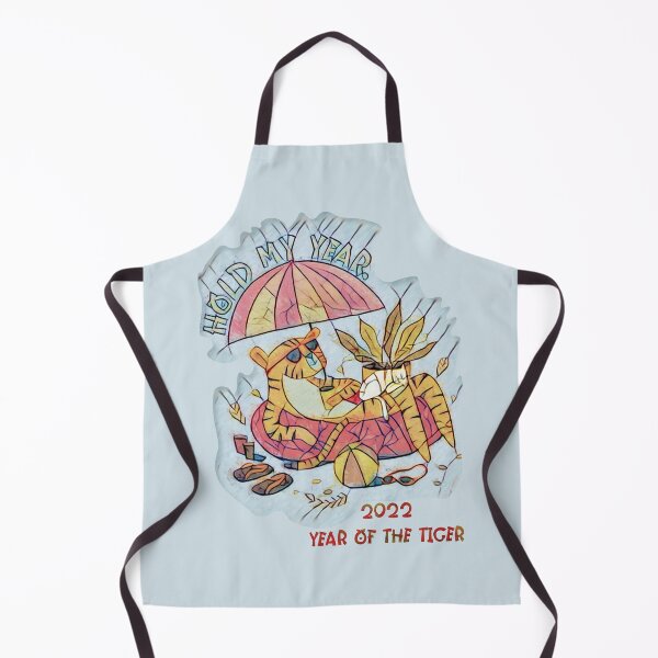 Item preview, Lunar New Year - 2022 Year of the Water Tiger - Hold My Year - Ironic Satiric Cartoon designed and sold by zicutza.