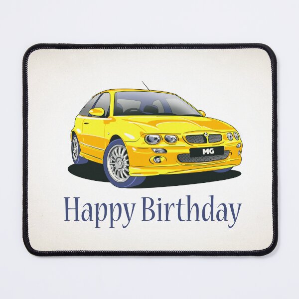 Item preview, Trophy Yellow MG ZR Car Birthday Card designed and sold by Webazoot Industries - Car Art.
