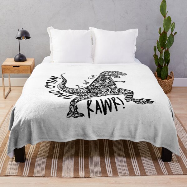 Item preview, I am the Wild One T-Rex Dinosaur Black Silhouette Typography Art designed and sold by Cawaiico.