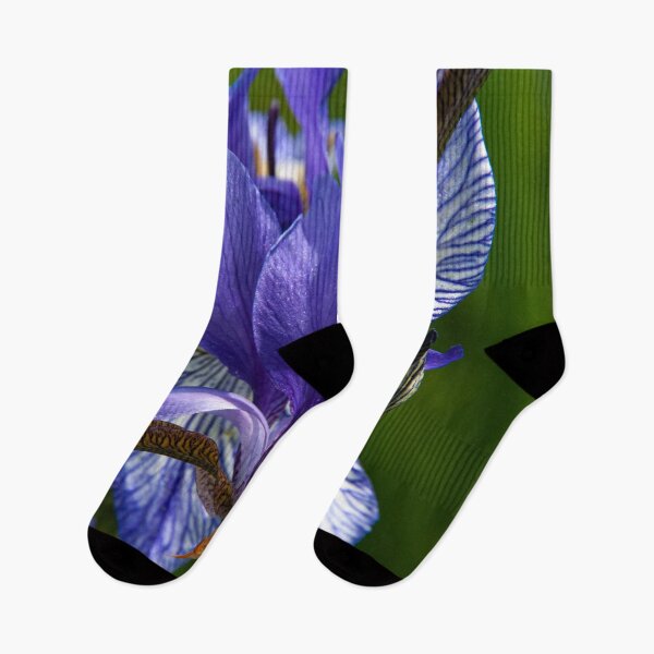 Item preview, Iris flowers on the field in the wild designed and sold by goldufeenstaub.