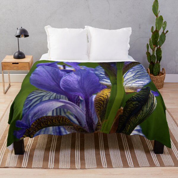 Item preview, Iris flowers on the field in the wild designed and sold by goldufeenstaub.