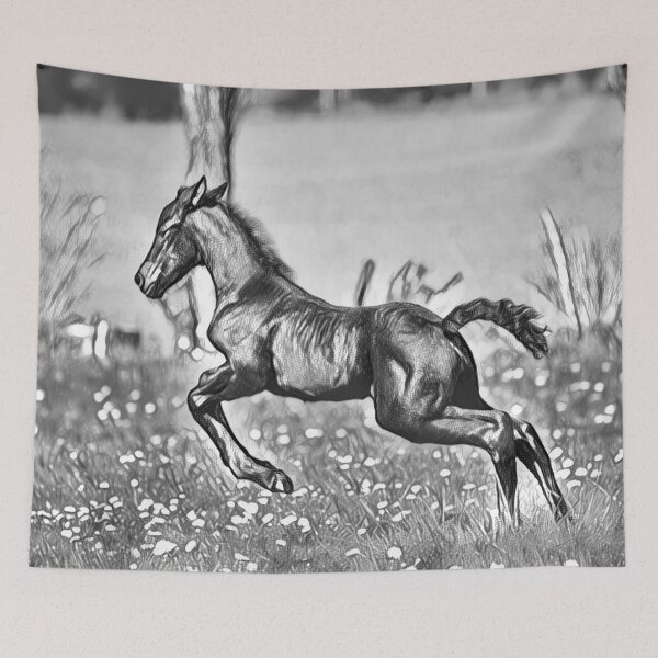 Item preview, Jump - Horse illustrations designed and sold by Funimals-Art.