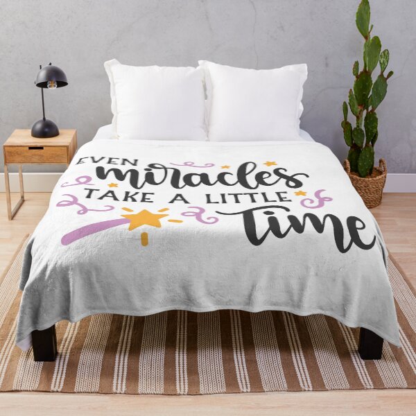 Item preview, Even Miracles Take A Little Time Quote designed and sold by amersoliman.