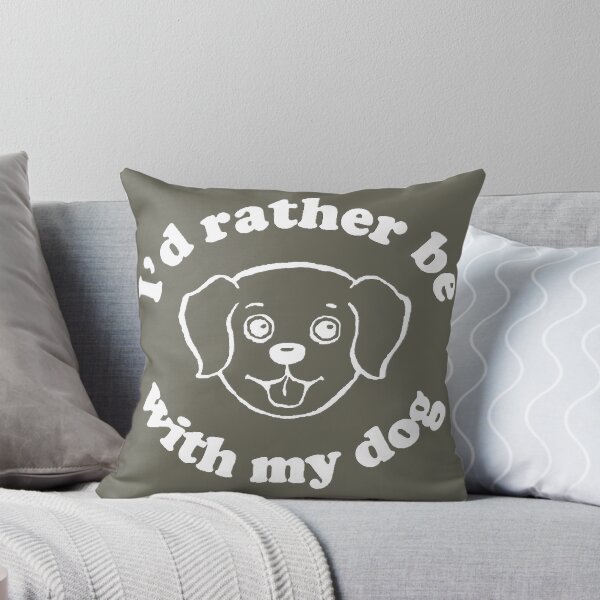 Item preview, I'd rather be with my dog - white designed and sold by LindenTree.
