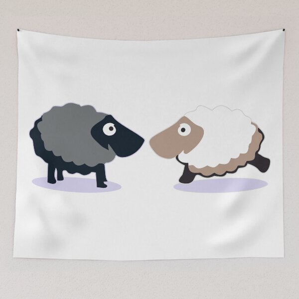 Item preview, Black and white sheep, sheep, love designed and sold by claudiasartwork.