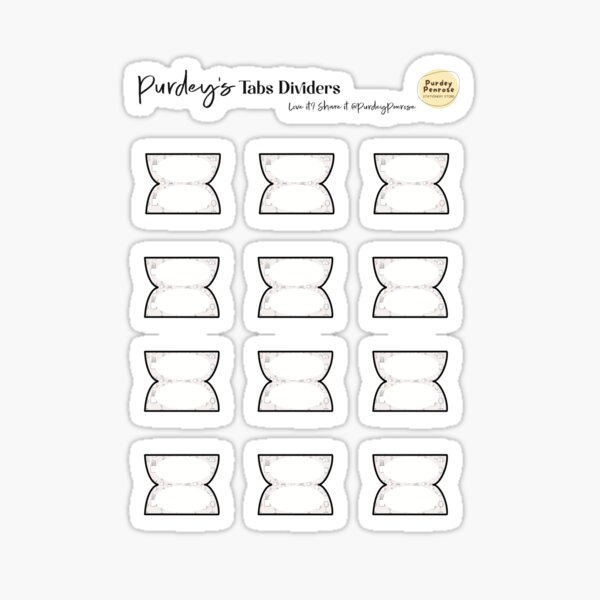Blank Tab Dividers Sticker