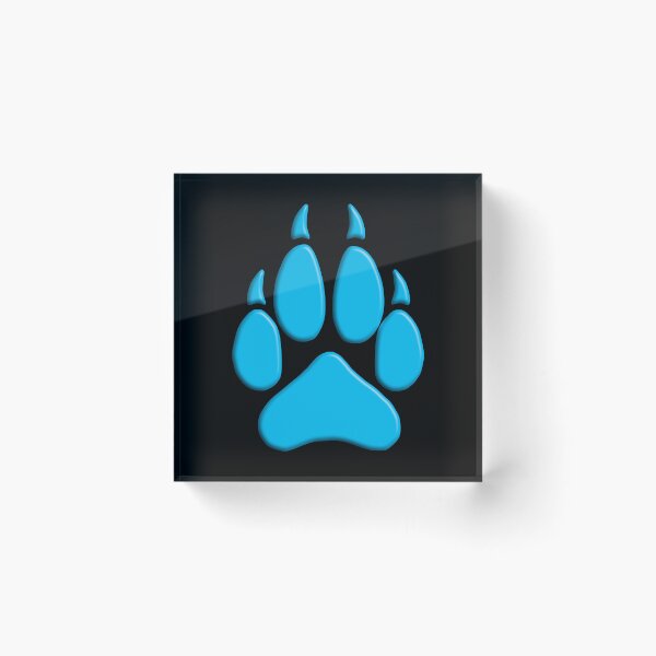 Item preview, Blue 3D Wolf Paw designed and sold by geraldineMS.