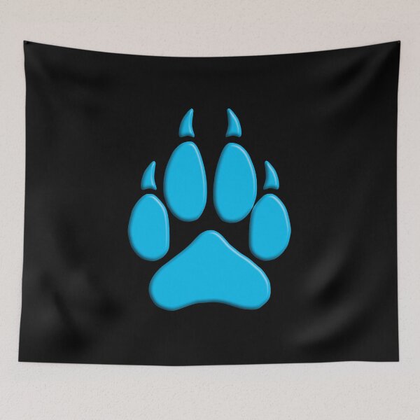 Item preview, Blue 3D Wolf Paw designed and sold by geraldineMS.