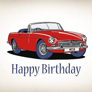 MG Classic Cars 5 x 7 pouces Joyeux anniversaire, Joyeux anniversaire,  Bonne retraite ou Carte de vœux unie avec enveloppe -  France