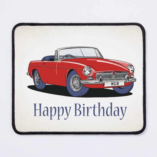 Item preview, MGB Vintage MG in Red Birthday Card designed and sold by Webazoot Industries - Car Art.
