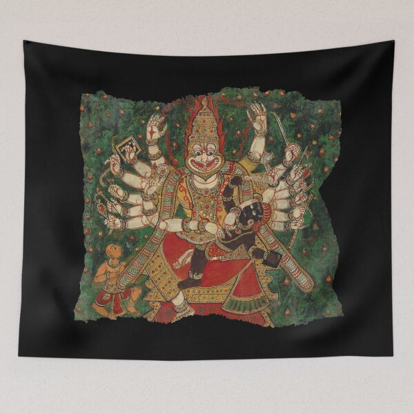 Item preview, Narasimha (Vintage Oil Painting) designed and sold by xKRISHNACOREx.