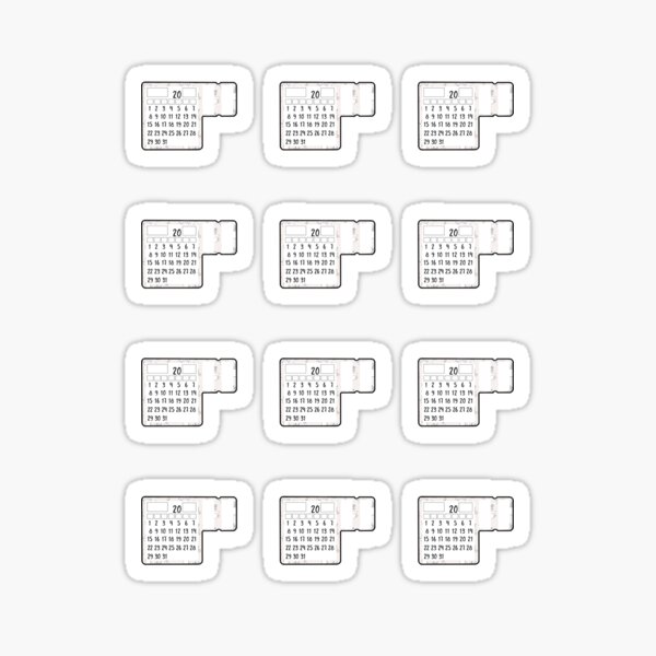 Undated Monthly Tab Dividers Sticker
