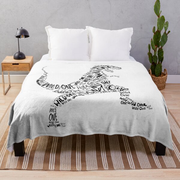 Item preview, Wild One T-Rex Dinosaur Silhouette Typography Art Black Fonts designed and sold by Cawaiico.