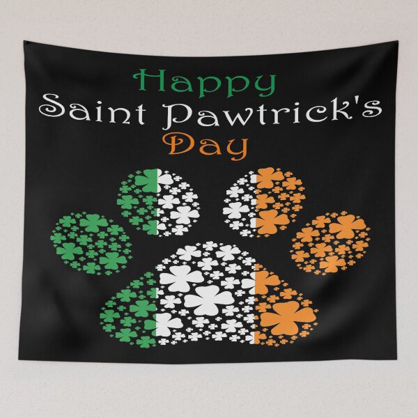 Item preview, Happy Saint Pawtrick's Day Irish Pawprint designed and sold by Deborah Camp.