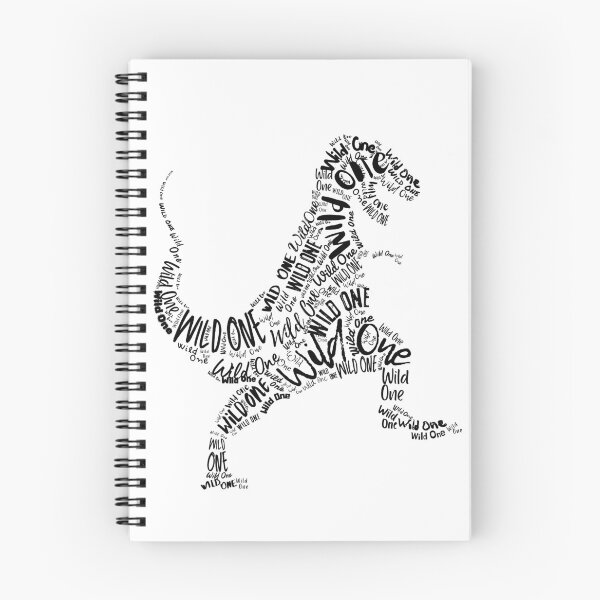 Item preview, Wild One T-Rex Dinosaur Silhouette Typography Art Black Fonts designed and sold by Cawaiico.