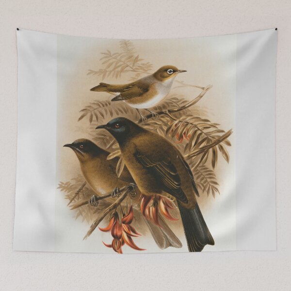Item preview, The silver eye, male and female birds painting designed and sold by BestDesign87.