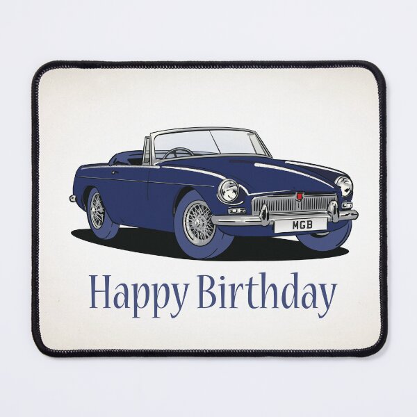 Item preview, MGB Vintage MG in Blue Birthday Card designed and sold by Webazoot Industries - Car Art.