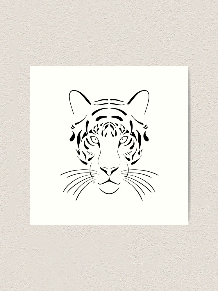 Tiger Line Art - Chinese Year of the Tiger | Canvas Print